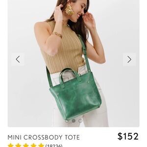 Portland Leather NWOT Mini Crossbody Zipper Cowboy Mint